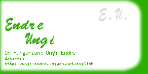endre ungi business card